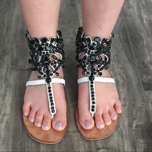 Jeffrey Campbell Shoes - ⚡️SALE⚡️Jeffrey Campbell black jeweled sandals